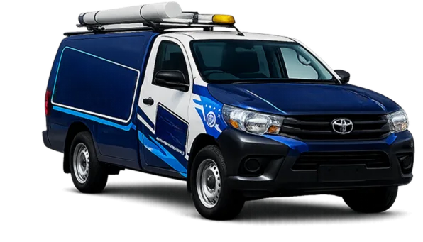 Our drain service van out on a Wahroonga job