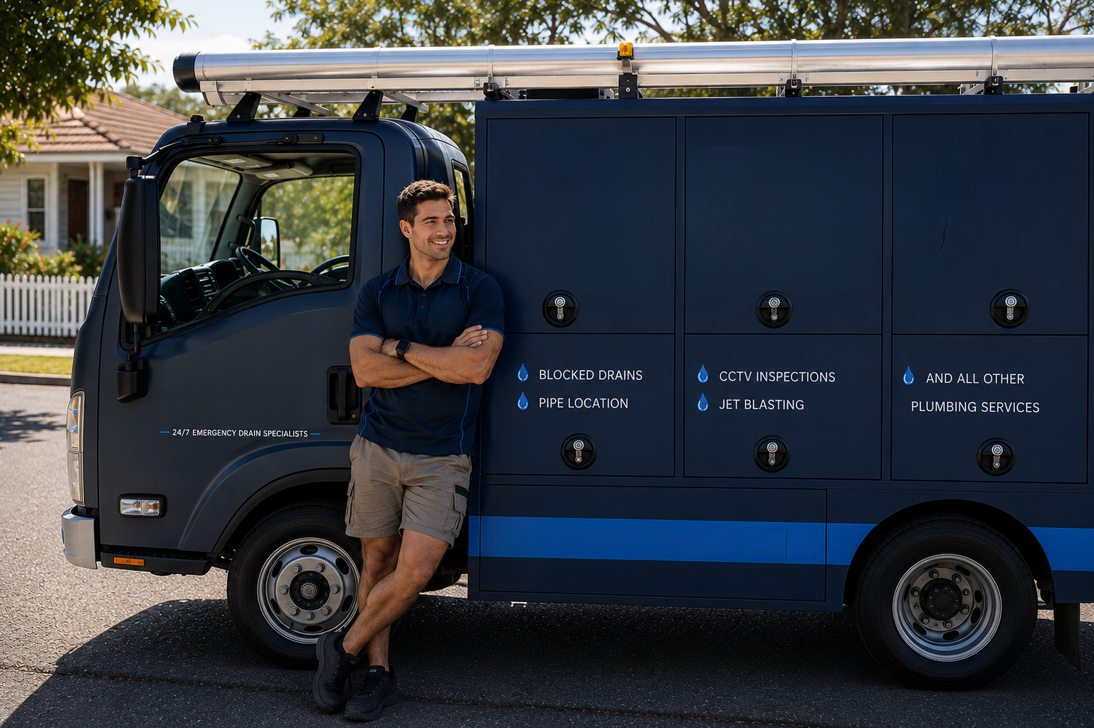 Plumber with Wahroonga Blocked Drains van