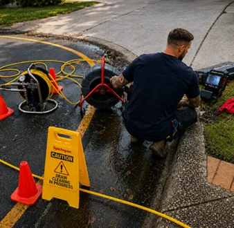 Repairing a burst drain pipe at a Wahroonga home