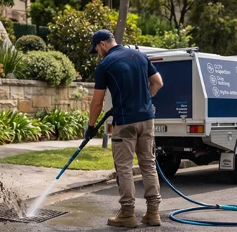 Tree roots removed from a Wahroonga drain pipe